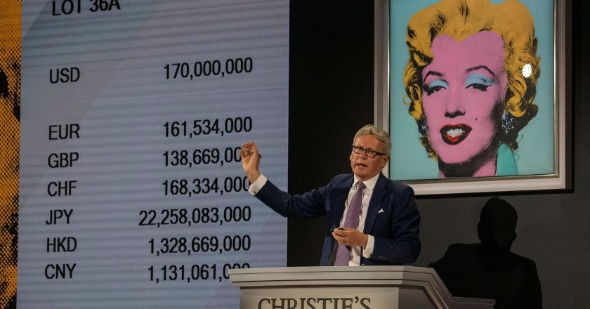 Warhols Marilyn Monroe portrait sells for $195 million at auction – The Washington Post