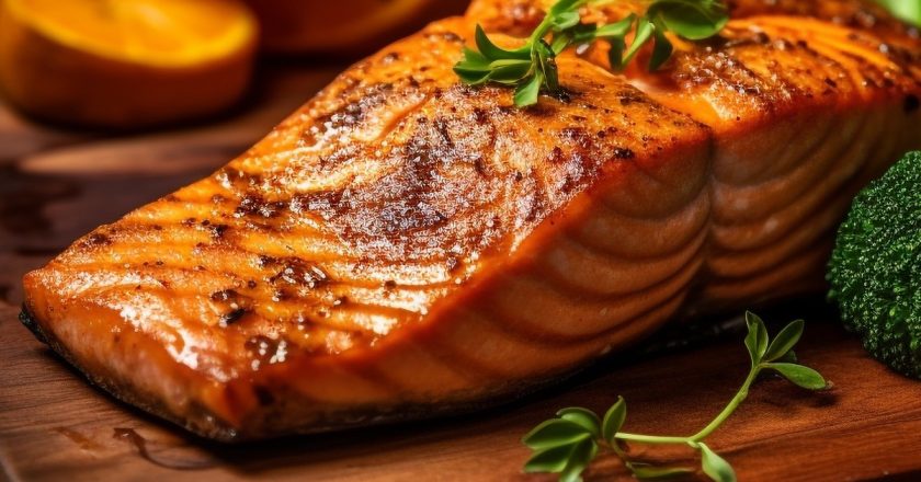 Grilled Salmon Delight: Perfectly Cooked Catch of the Day